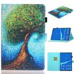 For Lenovo Tab M10 Plus 10.6 3rd Gen 2022 Coloured Drawing Smart Leather Tablet Case(Abstract Tree)