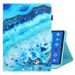 For Lenovo Tab M10 3rd Gen Coloured Drawing Smart Leather Tablet Case(Blue Marble)