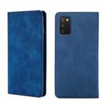 For Samsung Galaxy A03s 164.2mm Skin Feel Magnetic Horizontal Flip Leather Phone Case(Blue)