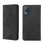 For Samsung Galaxy M12/F12 Skin Feel Magnetic Horizontal Flip Leather Phone Case(Black)
