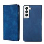 For Samsung Galaxy S22+ 5G Skin Feel Magnetic Horizontal Flip Leather Phone Case(Blue)