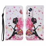 For Xiaomi 12 Lite Colored Drawing Pattern Flip Leather Phone Case(Dancing Girl)