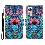 For Xiaomi 12 Lite Colored Drawing Pattern Flip Leather Phone Case(Mandala)