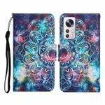 For Xiaomi 12 Lite Colored Drawing Pattern Flip Leather Phone Case(Star Mandala)