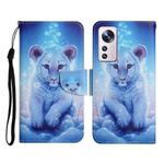 For Xiaomi 12 Lite Colored Drawing Pattern Flip Leather Phone Case(Little Leopard)