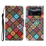 For Xiaomi Poco X4 Pro 5G Colored Drawing Pattern Flip Leather Phone Case(Ethnic Style)