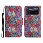 For Xiaomi Poco X4 Pro 5G Colored Drawing Pattern Flip Leather Phone Case(Diamond Kaleidoscope)