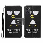 For OPPO A96 4G / Realme 9i Colored Drawing Pattern Flip Leather Phone Case(Penguin)