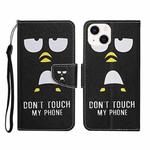 For OPPO Find X5 Pro Colored Drawing Pattern Flip Leather Phone Case(Penguin)
