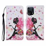 For OPPO Find X5 Pro Colored Drawing Pattern Flip Leather Phone Case(Dancing Girl)
