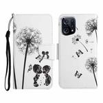 For OPPO Find X5 Pro Colored Drawing Pattern Flip Leather Phone Case(Dandelion)