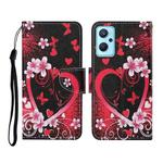 For Realme 9i Colored Drawing Pattern Flip Leather Phone Case(Red Heart)