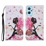 For Realme 9i Colored Drawing Pattern Flip Leather Phone Case(Dancing Girl)