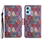 For Realme 9i Colored Drawing Pattern Flip Leather Phone Case(Diamond Kaleidoscope)