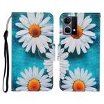 For OPPO Reno7 4G Colored Drawing Pattern Flip Leather Phone Case(Daisy)