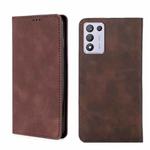 For OPPO K9s/Realme Q3s Skin Feel Magnetic Horizontal Flip Leather Phone Case(Dark Brown)