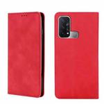 For OPPO Reno5 A Skin Feel Magnetic Horizontal Flip Leather Phone Case(Red)