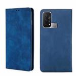 For OPPO Reno5 A Skin Feel Magnetic Horizontal Flip Leather Phone Case(Blue)