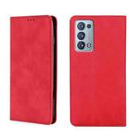 For OPPO Reno6 Pro+ 5G Skin Feel Magnetic Horizontal Flip Leather Phone Case(Red)