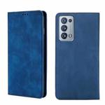For OPPO Reno6 Pro+ 5G Skin Feel Magnetic Horizontal Flip Leather Phone Case(Blue)