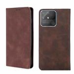 For OPPO Realme Narzo 50A Skin Feel Magnetic Horizontal Flip Leather Phone Case(Dark Brown)