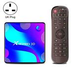 X88 PRO10 4K Smart TV BOX Android 11.0 Media Player, RK3318 Quad-Core 64bit Cortex-A53, RAM: 4GB, ROM: 32GB(UK Plug)
