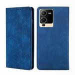 For vivo S15 5G Skin Feel Magnetic Horizontal Flip Leather Phone Case(Blue)