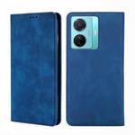 For vivo S15e 5G/T1 Snapdragon 778G Skin Feel Magnetic Horizontal Flip Leather Phone Case(Blue)