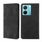For vivo S15e 5G/T1 Snapdragon 778G Skin Feel Magnetic Horizontal Flip Leather Phone Case(Black)