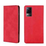 For vivo V21e 4G/Y73 2021 Skin Feel Magnetic Horizontal Flip Leather Phone Case(Red)