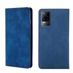 For vivo V21e 4G/Y73 2021 Skin Feel Magnetic Horizontal Flip Leather Phone Case(Blue)