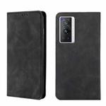 For vivo X70 Pro Skin Feel Magnetic Horizontal Flip Leather Phone Case(Black)