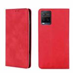 For vivo Y21/Y21s/Y33s Skin Feel Magnetic Horizontal Flip Leather Phone Case(Red)