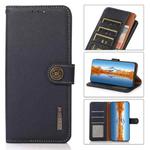 For Xiaomi Redmi Note 11T Pro KHAZNEH Custer Genuine Leather RFID Phone Case(Blue)