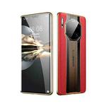 For Huawei Mate 30 Pro Electroplated Lychee Genuine Leather Phone Case(Red)