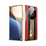For Honor Magic3 Electroplated Lychee Genuine Leather Phone Case(Red)