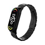 For Xiaomi Mi Band 7 Three-bead Stainless Steel Watch Band(Black)