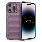 For iPhone 14 Pro Max Magic Shield TPU + Flannel Phone Case (Purple)