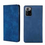 For Xiaomi Redmi Note 10 Pro China Skin Feel Magnetic Flip Leather Phone Case(Blue)
