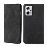 For Xiaomi Redmi Note 11T Pro 5G/Note 11T Pro+ 5G Skin Feel Magnetic Flip Leather Phone Case(Black)