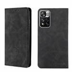 For Xiaomi Redmi Note 11 Pro/Note11 Pro+ 5G Skin Feel Magnetic Flip Leather Phone Case(Black)