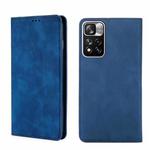 For Xiaomi Redmi Note 11 Pro/Note11 Pro+ 5G Skin Feel Magnetic Flip Leather Phone Case(Blue)