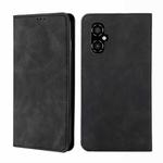 For Xiaomi Poco M4 5G Skin Feel Magnetic Flip Leather Phone Case(Black)