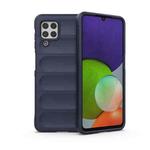 For Samsung Galaxy A22 4G/M32 Magic Shield TPU + Flannel Phone Case(Dark Blue)