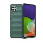 For Samsung Galaxy A22 4G/M32 Magic Shield TPU + Flannel Phone Case(Dark Green)