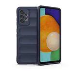 For Samsung Galaxy A52 5G Magic Shield TPU + Flannel Phone Case(Dark Blue)