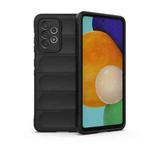 For Samsung Galaxy A52 5G Magic Shield TPU + Flannel Phone Case(Black)