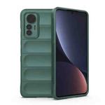 For Xiaomi 12 Lite Magic Shield TPU + Flannel Phone Case(Dark Green)