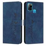 For Infinix Smart 5 / Hot 10 Lite Skin Feel Heart Pattern Leather Phone Case(Blue)