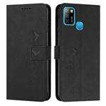 For Infinix Smart 5 / Hot 10 Lite Skin Feel Heart Pattern Leather Phone Case(Black)